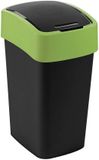 Curver Flip Bin Serie - Vuilnisbak - 45L - Zwart/Groen