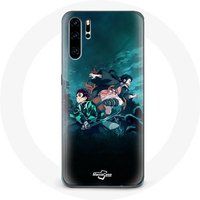 Maniacase Hoesje voor Huawei P30 Demon Slayer Manga Tanjiro en Nezuko