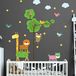 Muursticker Saltimbanken Muursticker kinderen decoratie babykamer muursticker kinderkamer muursticker saltimbanken bosdieren muursticker H60 x 90 cm