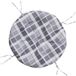 vidaXL - Zitkussen - rond - ruitpatroon - Ø - 100x11 - cm - Oxford stof - Grijs