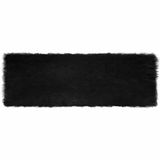 vidaXL - Imitatie schapenvacht vloerkleed TAFALLA - Zwart - 80 x 250 cm
