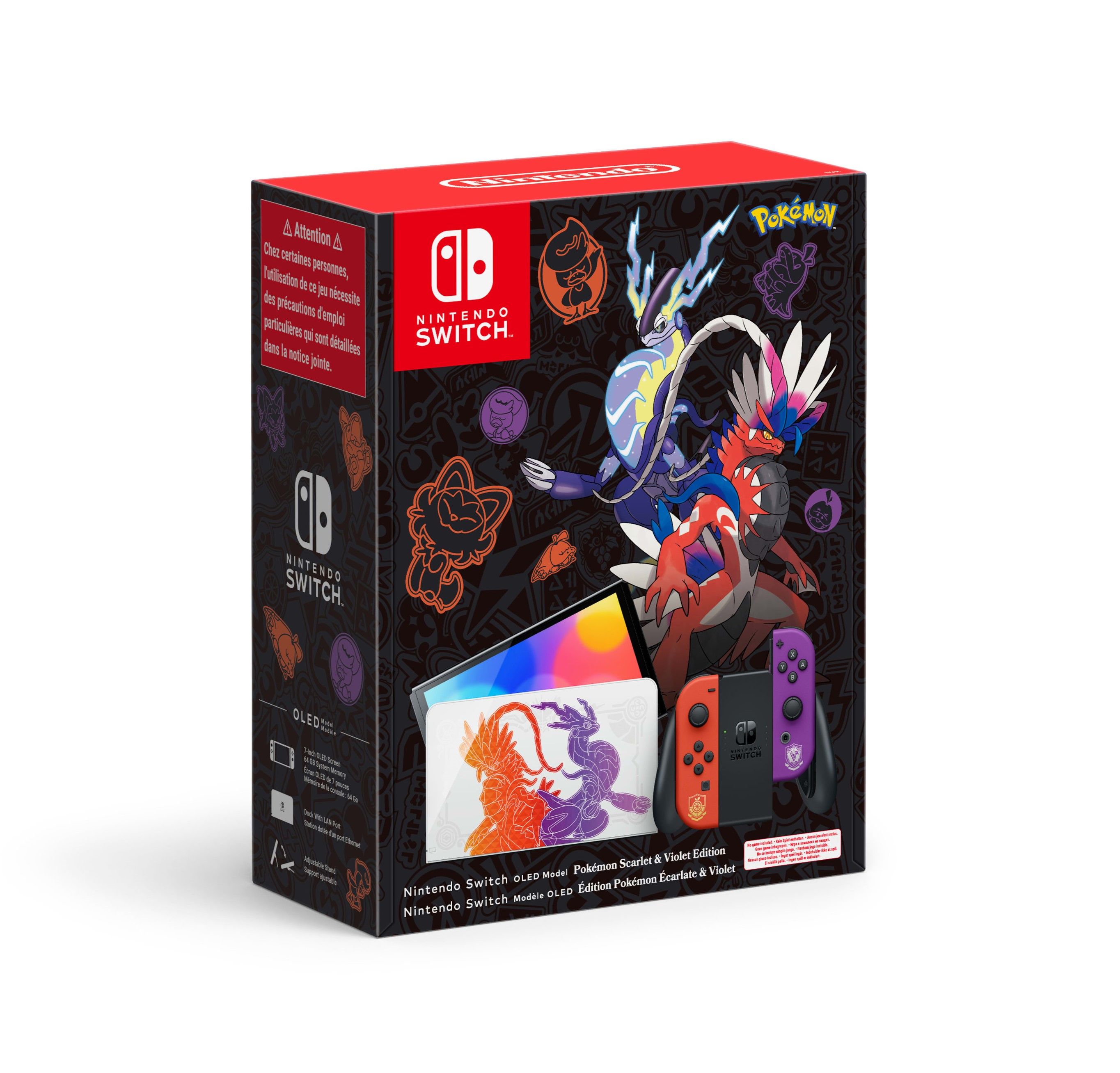 Nintendo Switch OLED Pokémon Scarlet & Violet Edition - 7" - 64GB - Multicolour
