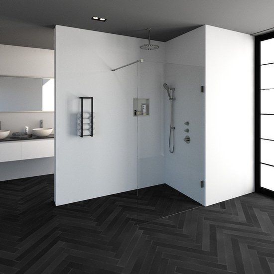 Saniclass Create Inloopdouche - 110x200cm - Geborsteld RVS - Antikalk