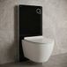 Swiss Aqua Technologies Pack WC Bâti-support Noir Avec Plaque de Commande – WC Suspendu Ceramia Sans Bride – Abattant Softclose – Stglbcepxwt01fr