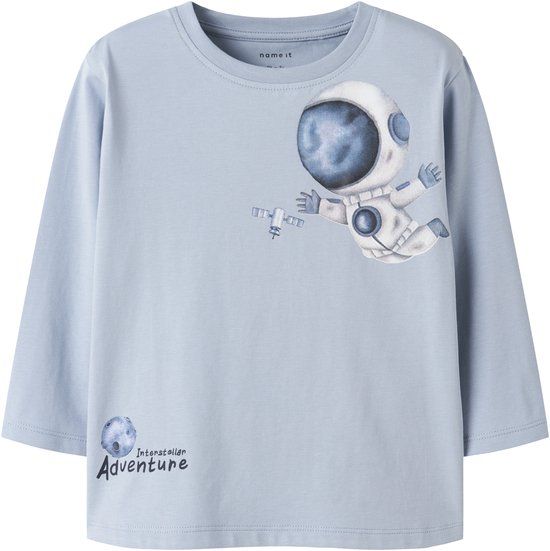 NAME IT Jongens Lange mouwen shirts - Katoen - Maat 104 - Blue Fog