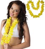 Hawaii krans - Geel - Synthetisch - 4 stuks