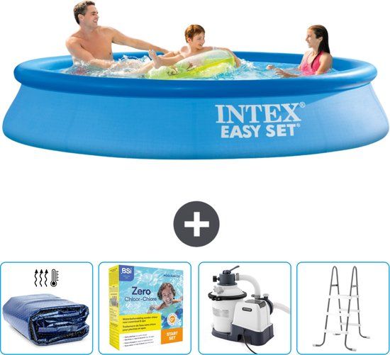 Intex Easy Set Zwembad - Rond - 305 cm - Blauw - Compleet met Accessoires