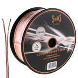 Luidsprekerkabel 2x0,50mm2-100m - transparant - CCA - audiokabel - luidsprekerkabel