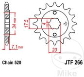 JT Sprockets JTF266.13 13T stalen voortandwiel