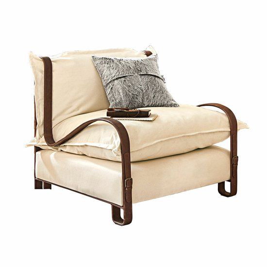 Loberon Fauteuil Garsington crème/bruin