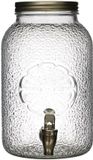 Cook Concept Drankdispenser met kraantje - 3.8 liter - glas - limonadetap - waterdispenser - D15 x H26 cm - Cocktail Lounge serie
