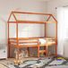 Maison Exclusive - Lit à baldaquin pour lit d'enfant, brun chaud, 217x85,5x154 cm, pin massif