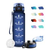 Motiverende drinkfles voor meisjes, 500 ml, met filter, lekvrij, gemakkelijk mee te nemen, waterfles met tijdweergave, voor kamperen, hardlopen, reizen, kantoor