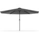 FIVMEN Sonnenschirm 350 cm, manuell verstellbar, Beige/Dunkelgrau