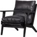 WOOOD Houston Fauteuil - Leer - Zwart