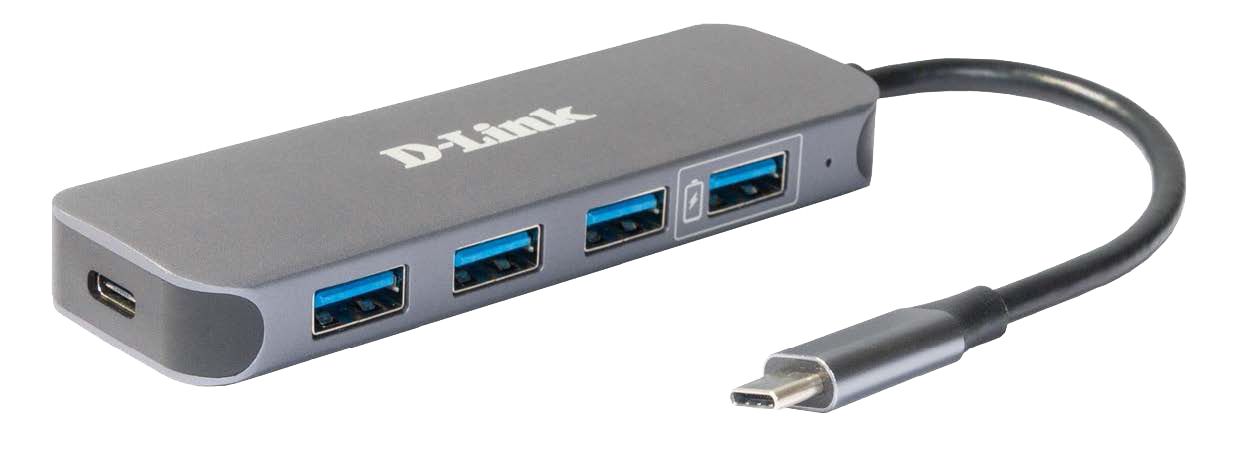 D-Link DUB-2340 USB-C naar 4-poorts USB 3.0-hub met stroomvoorziening