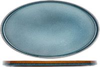Cosy & Trendy Quintana Blue Dinner Plate 35.5x23.5cm Oval Porcelain