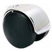 WAGNER Design meubelrol/zwenkwiel/dubbele wielen, hard, diameter 50 mm, bouwhoogte 55 mm, zwart/chroom, draagkracht 55 kg - 01002101