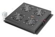 Digitus DN-19 FAN-4-B-N 19 inch 4 x Ventilateur pour baie 1 HE Fixe intégré, Avec interrupteur Convient pour profondeur de baie