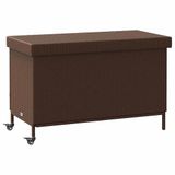 VidaXL Tuinbox met wielen 110x55x73 cm poly rattan bruin