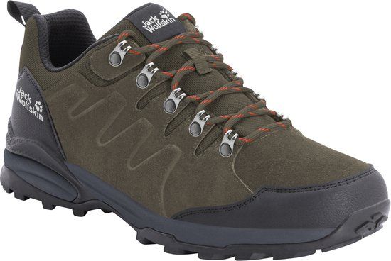 Jack Wolfskin Refugio Texapore Low Men's Hiking Shoes - Khaki/Phantom - Size 42