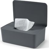 Doos Babyvochtige doekjesdoos met deksel, doos voor nat toiletpapier, doos voor vochtige doekjes, doos voor vochtige doekjes, dispenser voor doekjes voor thuis en op kantoor