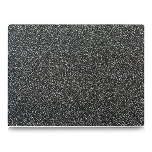 ZELLER Glazen Snijplank, Antraciet - 4251137637812