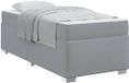 vidaXL Cadre de lit avec matelas Gris clair 100 x 200 cm Tissu