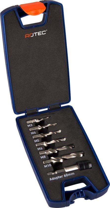 Rotec HSS Combi-boor- / tapbitset 7-dlg. in cassette