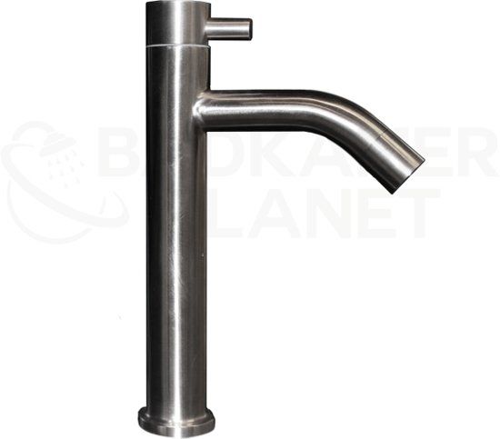 Badkamerplanet Fonteinkraan Elba Hoog 22 cm RVS | Metaal