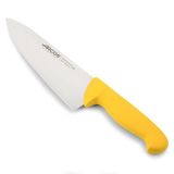 Arcos Koksmes van roestvrij staal, nitrum, 200 mm, professioneel multifunctioneel keukenmes met ergonomische handgreep van polypropyleen, geel, serie 2900