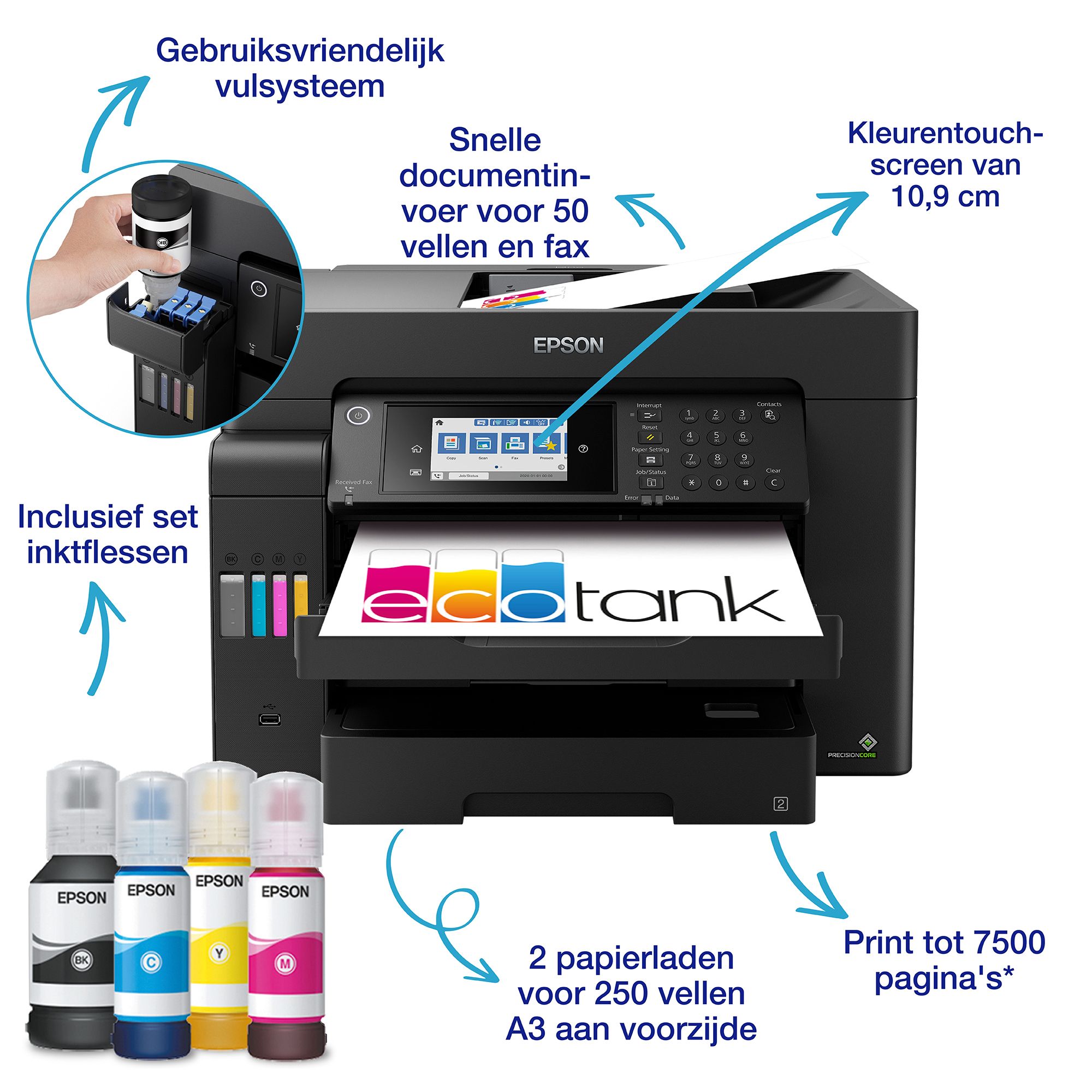 Epson EcoTank ET-16605 Inkjet A3 Printer - Wifi - Black