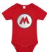 Bellatio Decorations Baby rompertje - loodgieter Mario - rood - kraam cadeau - babyshower - romper 80