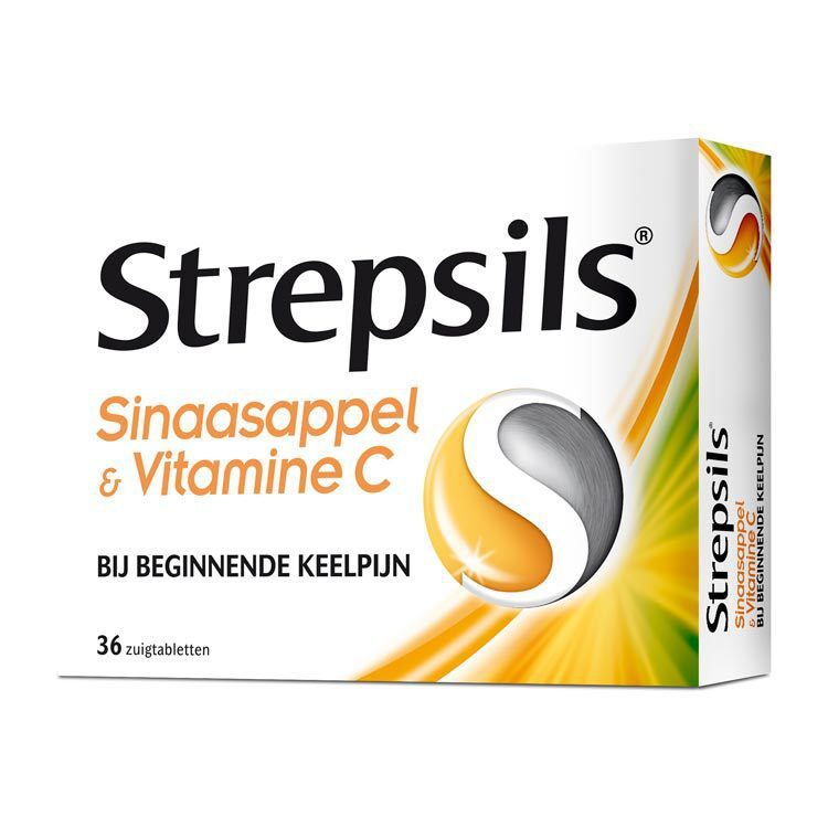 Strepsils Sinaasappel / vitamine c 36zt