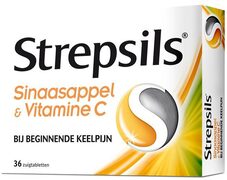 Strepsils Sinaasappel / vitamine c 36zt