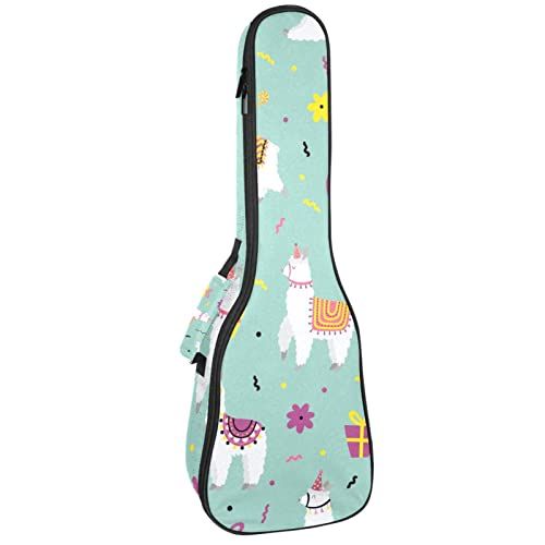 Mersov Concert Ukelele Rugzak, Heavy Duty Ukulele Case Bag met Opslag, Sopraan Concert Tenor Ukelele 10 MM Gewatteerde Tas Levendige Schapen Ballon