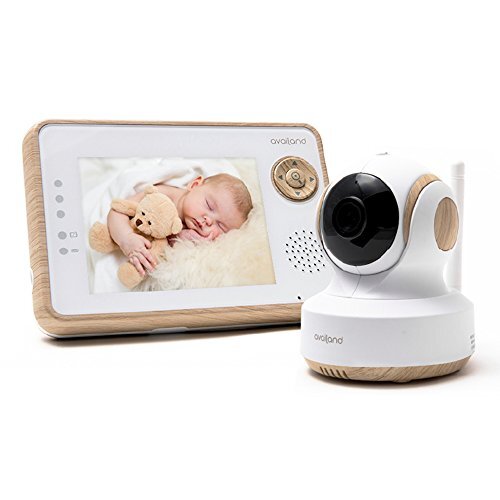 Availand Follow Babyfoon, draaibaar, lcd-display, 8,9 cm (3,5 inch), draadloos, interne accu, automatische scanfunctie, nachtzicht