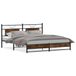 VidaXL Bedframe van metaal zonder matras, gerookt eiken, 193 x 203 cm