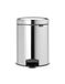 Brabantia NewIcon Prullenbak, Kunststof Binnenemmer, Brilliant Steel, 5 Liter