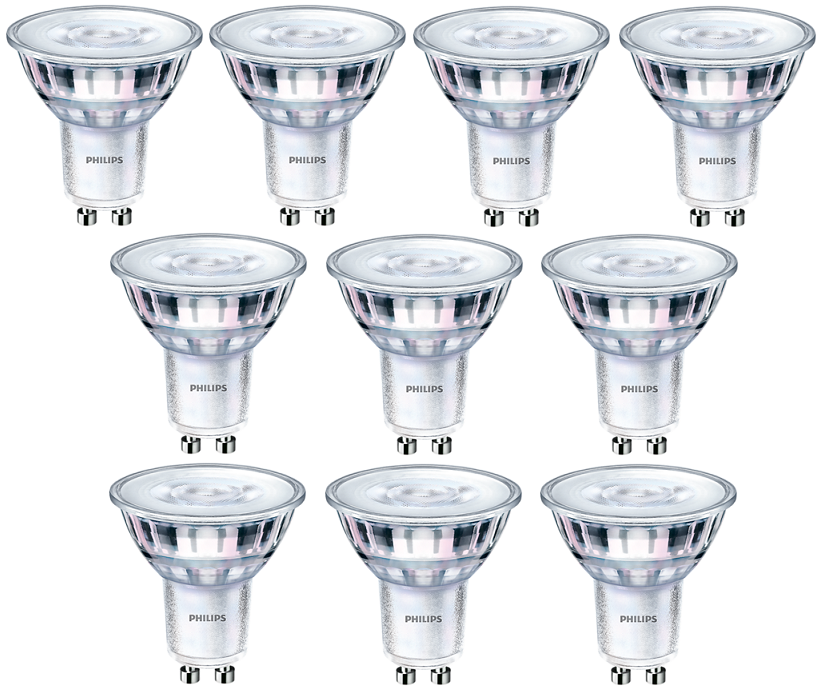 Philips 10 stuks - LED GU10 4-35W 3000K 36D Dimbaar 260lm