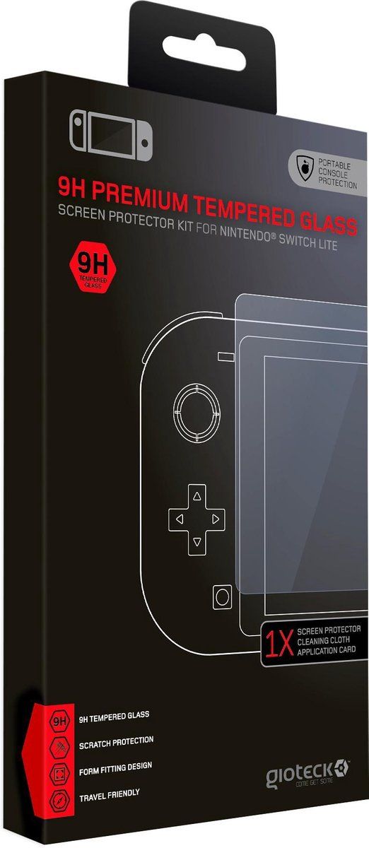 Gioteck 9H gehard glas scherm beschermer voor Nintendo Switch Lite