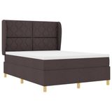 vidaXL Boxspringbed met matras, donkerbruin, 200 x 160 cm, gestoffeerd