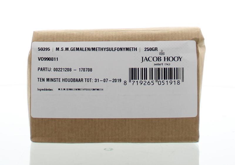 Jacob Hooy MSM gemalen methylsulfonylmethaan 250 G