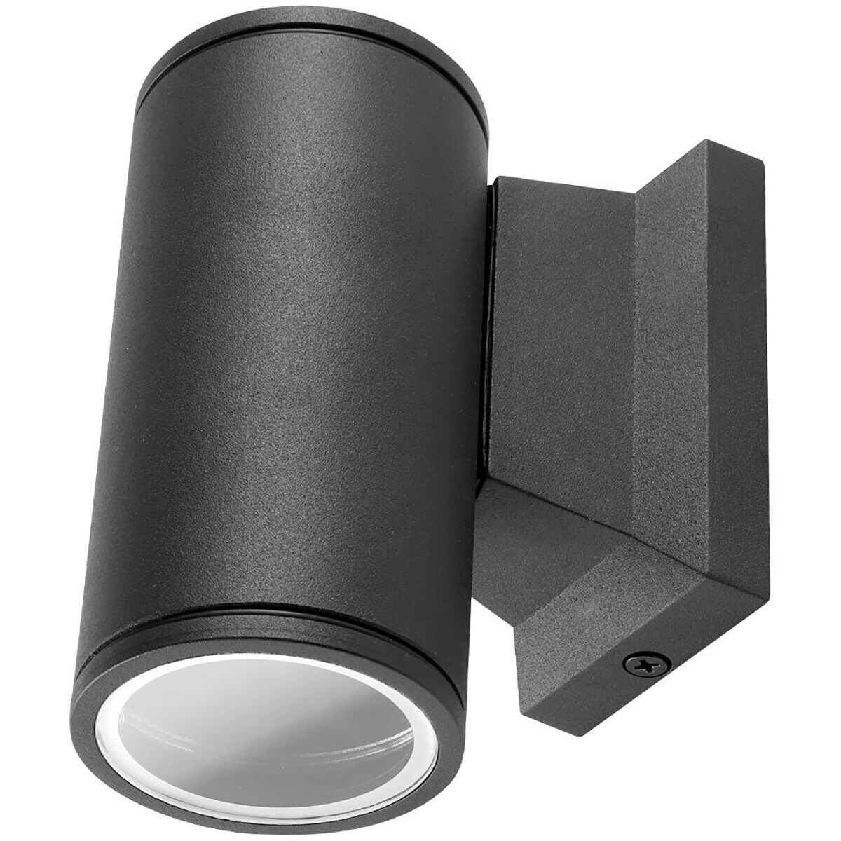 BES LED LED Tuinverlichting - Buitenlamp - Aigi Wally Down - GU10 Fitting - 1-lichts - Mat Zwart - Rond - Aluminium