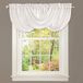 Lush Decor Lucia Elegante waterval valance voor woonkamer, keuken en slaapkamer, raamgordijn van zacht polyester, eenvoudig, wit (106,7 cm breed x 45,7 cm lang)