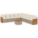 vidaXL 10-delige Loungeset met kussens, polyrattan, beige