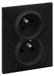 LEGRAND Suno 721482 Dubbele stopcontact met aarding, zwart, 2x2P+Z, met afdekking, 16A, 250V