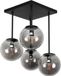 Sonia Plafondlamp Klassiek Zwart Met Lampenkapjes Van Grafeenglas – Model 15-451