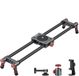 NEEWER 40 cm koolstofvezel camera-schuifregelaar met 360° kogelkop/telefoonklem/actiecamerahouder, Dolly Rail met 4 lagers en voet, compatibel met GoPro Insta360 iPhone Android, CS1M