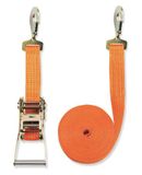 Braun 2000-2-800+4010 spanband daN, 4000 daN, tweedelig, voor professionals, volgens DIN EN 12195-2, kleur oranje, 8 M lengte, 50 mm bandbreedte, met